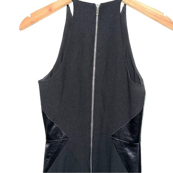 1 State Black Satin Inset Fit & Flare Dress Size XS - Picture 6 of 12